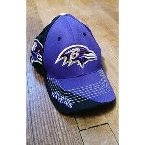 Baltimore Ravens Hat Logo NFL Team Apparel Brand Purple Black Snapback  Cap